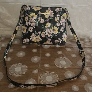 Steve Madden Floral Black Crossbody Bag W/ adjustable strap